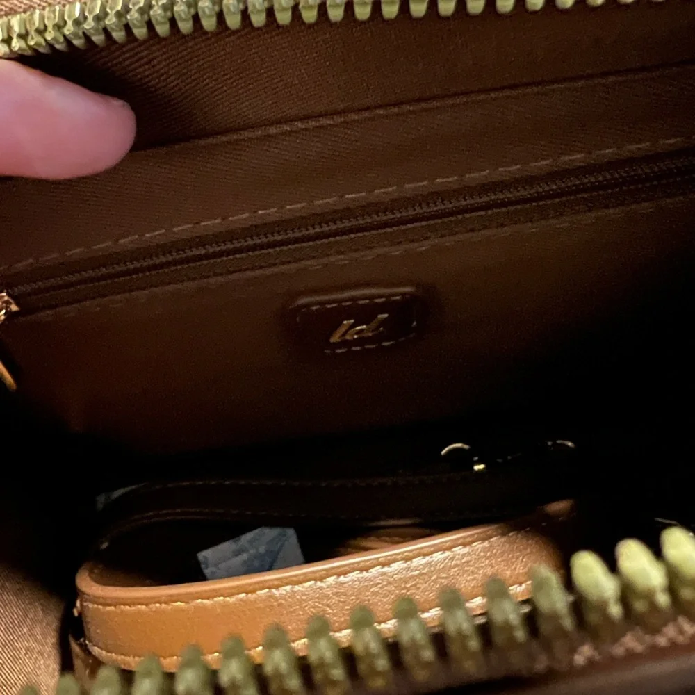 Elegant Brown and Tan Purse, NWOT - Picture 3 of 3